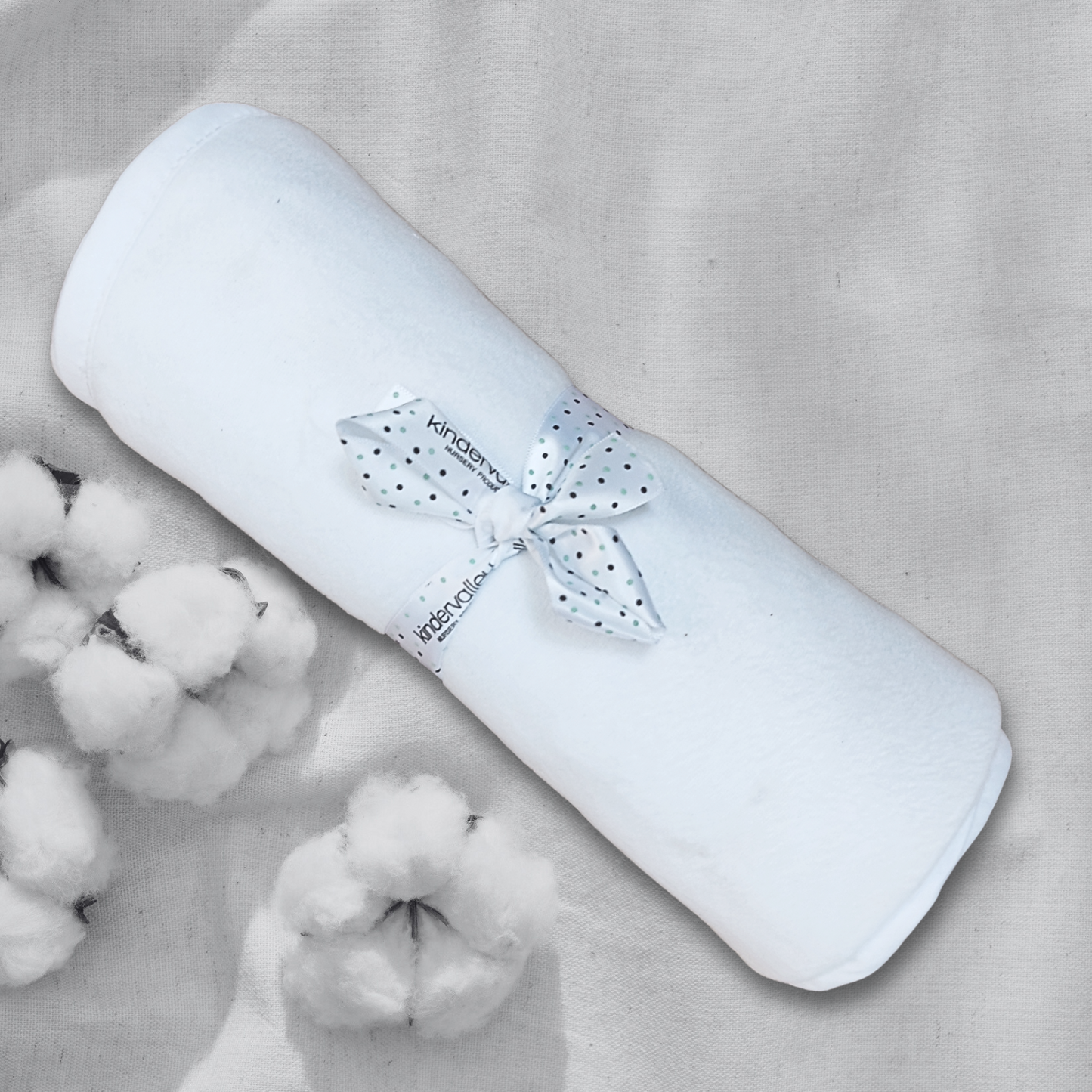 Cozy Dreams Baby Fleece Blanket – White & Grey