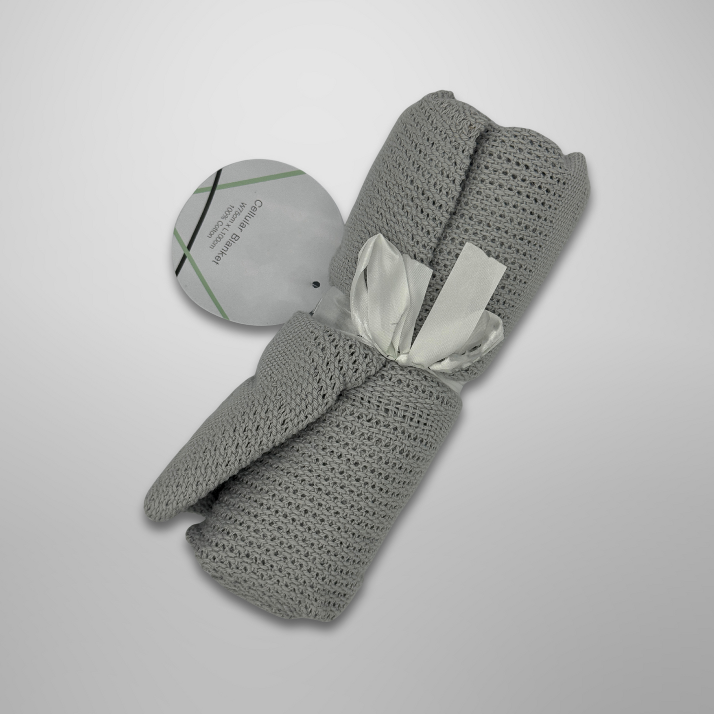 Baby Cellular Blanket β 100% Organic Cotton (Grey & White Pack of 2)