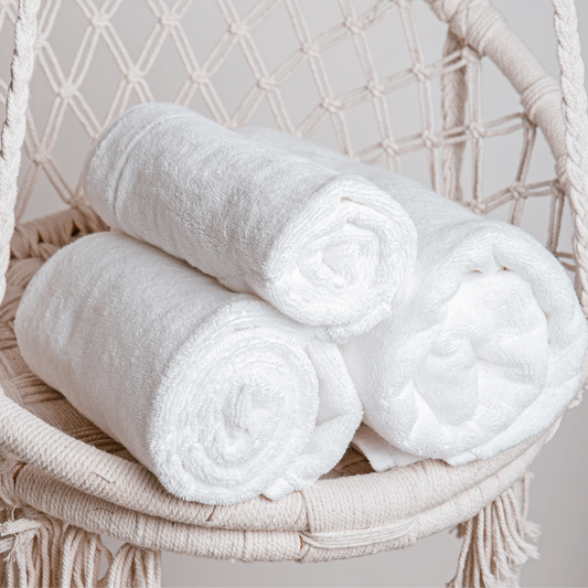 Baby Hooded Towel – 100% Organic Cotton (White)