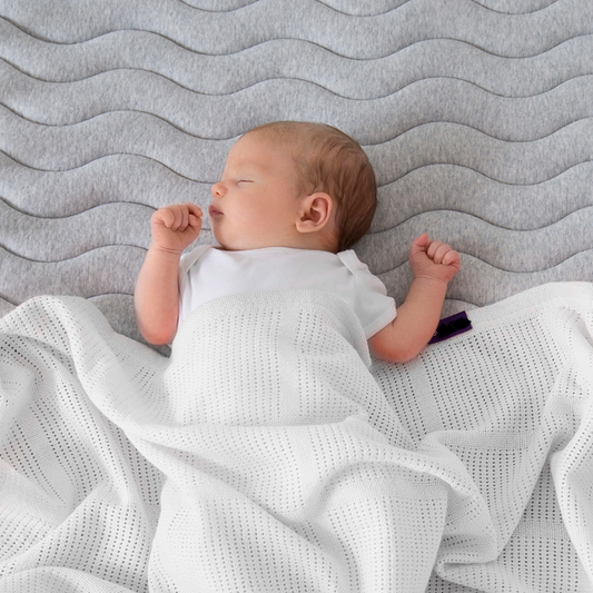 Baby Cellular Blanket – 100% Organic Cotton (Grey & White Pack of 2)