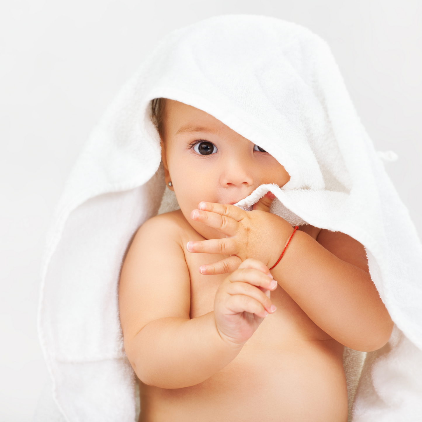 Baby Hooded Towel – 100% Organic Cotton (White)