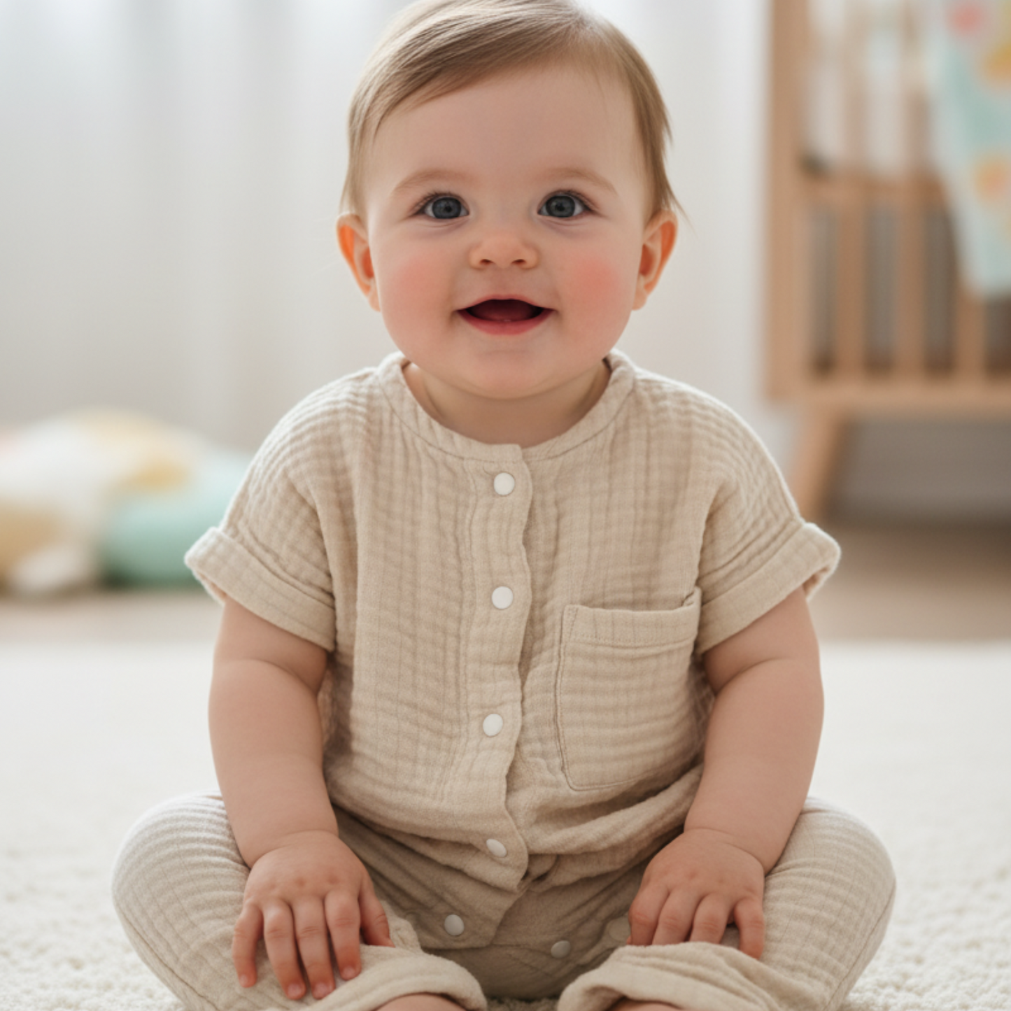 Baby Romper – 100% Organic Cotton Muslin Pack of 2