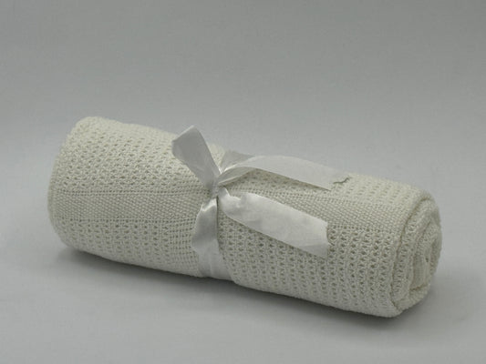 Baby Cellular Blanket – 100% Organic Cotton (Grey & White Pack of 2)