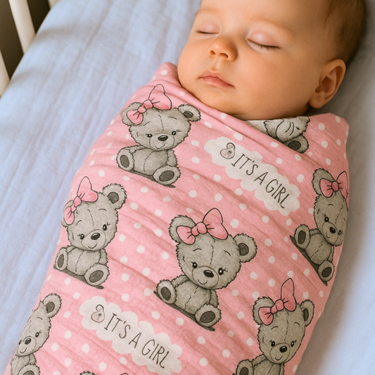 Baby Swaddle Wrap  100% Organic Cotton Muslin Cloth