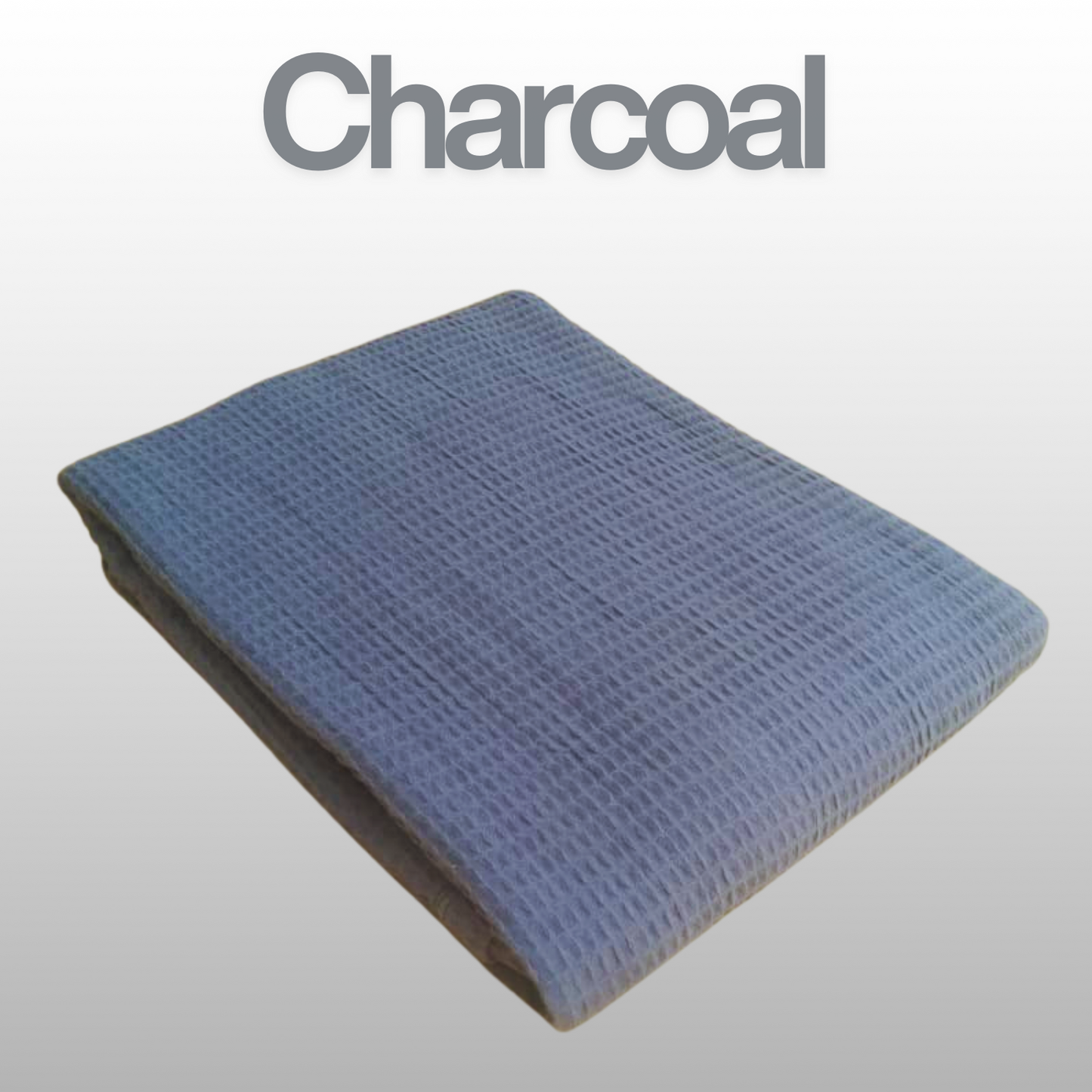Waffle Blanket – 100% Organic Cotton (Ash Grey, White & Charcoal)
