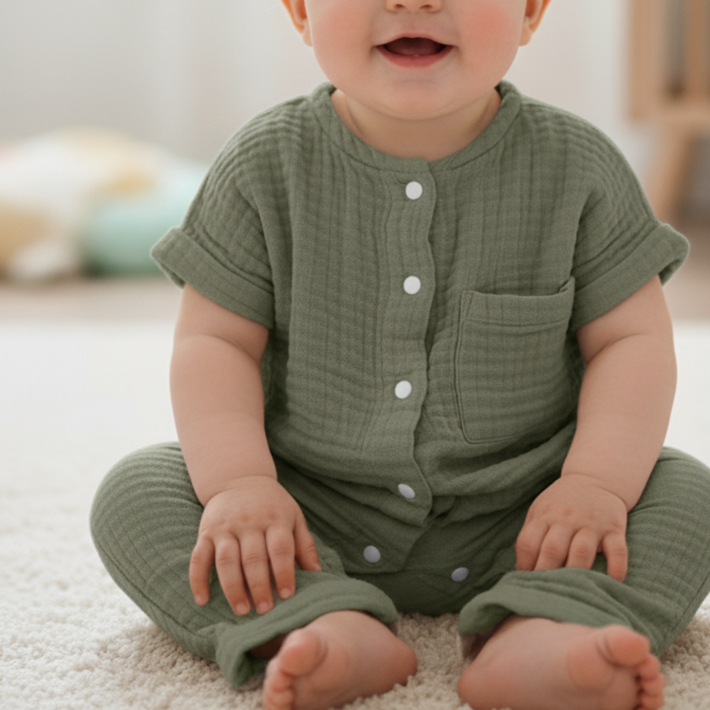 Baby Romper – 100% Organic Cotton Muslin Pack of 2