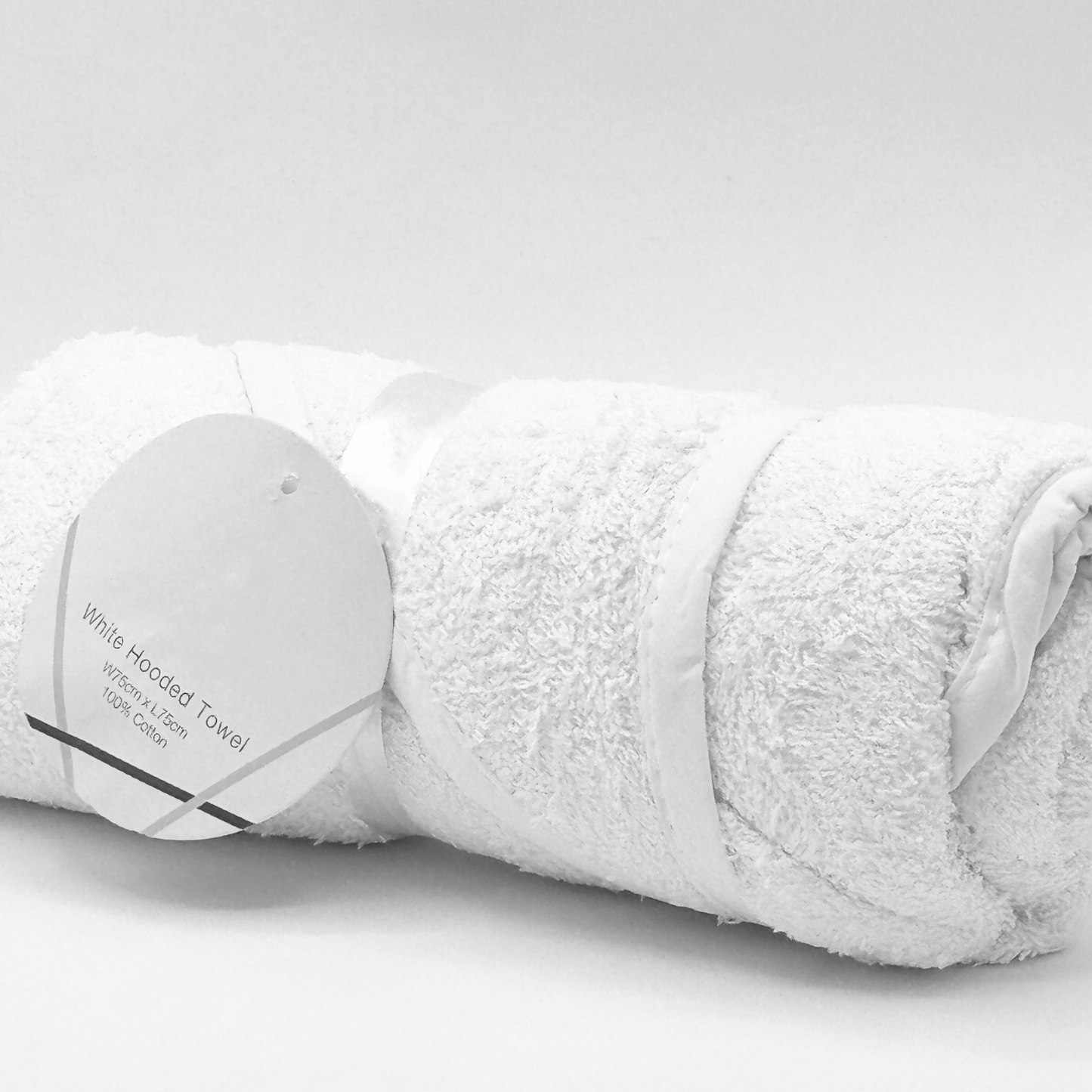 Baby Hooded Towel – 100% Organic Cotton (White)