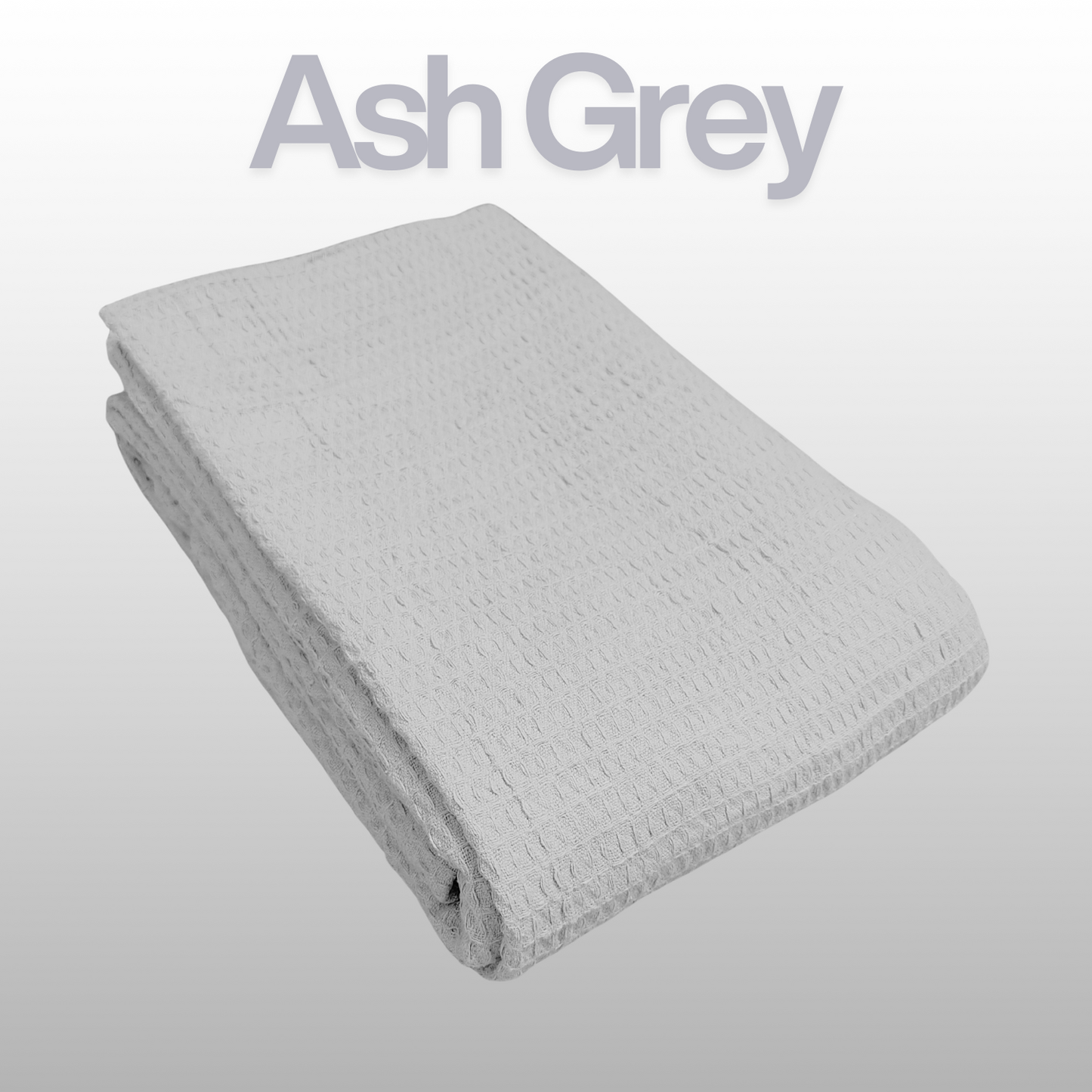 Waffle Blanket – 100% Organic Cotton (Ash Grey, White & Charcoal)