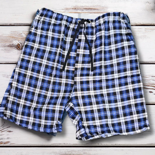 Men’s Dual-Purpose Lightweight Blue Highland Check Short – Quick-Dry & Ultra-Comfortable